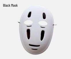 Spirited Away No-Face Cosplay Kostiumo Rinkinys su Kaukę ir Pirštinėmis XXL 195+ white