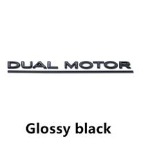 DUAL MOTOR Pabrėžtų Raidžių Emblema Tesla Model Y 3 X S Automobilio Stilius Aukštos Kokybės Bagažinės Ženkliukas Lipdukas Chromas Juodas Raudonas gray