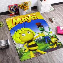 Maya Bitė Animacinis Kilimas, Mielas Maya Bitės Spaudinys Neslystantis Grindų Kilimėlis, Vaikų Miegamojo Svetainės Dekoras Dovana Anime Gerbėjams 70x100cm( 27x39in )