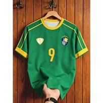 Vaikų Brazilijos futbolo marškinėliai Futbolo marškinėliai Dryžuoti ir Retro spaudiniai Kvėpuojantys Greitai džiūstantys Treniruočių marškinėliai Gerbėjų sportinis viršus Vyrams Moterims S blue