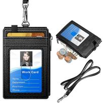 Neck Lanyard RFID Blocking Bus Pass Case Cover Waterproof Name Badge Holder Employee ID Cover ID Card Case Credit Card Holder