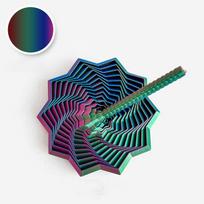 3D spausdinimas Išplėstas sensorinis Fidget žvaigždės modelis Vizualinė iliuzija Šešiakampis Besisukanti spiralė Ornamentai Streso mažinimo plokštelė Veikla blue