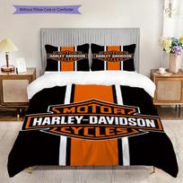 HarleyDavidson Ikoniško Motociklo Palikimo Lovatiesė(1 * antklodės užvalkalas + 2 * pagalvės užvalkalai, be šerdies) Patalynės komplektas Užvalkalas antklodei ir pagalvei 200x200cm