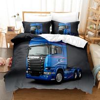 Automobilio Sunkvežimio Spaudinio Trijų Dalių Paklodės Antklodės Užvalkalas 3D Skaitmeninis Motociklo Traukinio Rinkinys quilt cover 140 * 200 pillowcase 50 * 75 * 1