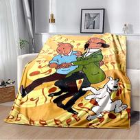 Tintino Klasikinis Komiksas Flanelinis Antklodė Animacinių Filmukų Spaudinys Minkštas Sofa Metamas Dekoras Namams Dovanų Vaikams Ir Anime Gerbėjams 80cm x 120cm