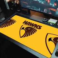 Hawthorn Football Club Mouse Pad Large Gaming Table Cushion Nonslip Laptop Tablet Big Mousepad Xxl Mat Mini Pc Playmat With Lock Edge 30cmx60cm(11.8x23.6inch)