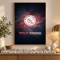 Ajax Amsterdam Custom Name Text 5D Diamond Painting Kit DIY Full Drill Diamond Art Decoration 40cmx40cm