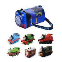 Thomas ir Draugai Plastikinis elektrinis bėgių rinkinys 1:43 krepšys per petį Metalinis magnetinis lieto modelio rinkinys Vaikams Žaislas Kalėdinė dovana