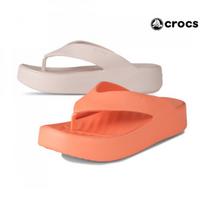 CrocS Women S Thick Sole Flip flopS Getaway Platform 2 optionS 209410 01)2094106UR/M7/W9260 beige