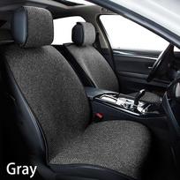 SEAMETAL lininis automobilio sėdynės užvalkalas, kvėpuojantis prakaitui atsparus lininis automobilio sėdynės pagalvėlė su atlošu, 4 sezonų universalus 2 pc front seat pilka