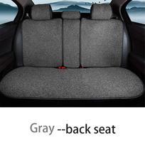 SEAMETAL lininis automobilio sėdynės užvalkalas, kvėpuojantis prakaitui atsparus lininis automobilio sėdynės pagalvėlė su atlošu, 4 sezonų universalus back seat pilka