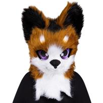 Pūkuoto gyvūno galva Katės Fursuit Iškirpta kaukė Pliušinė katės kaukė Mielas katės galvos apdangalas Helovino kaukės Šventės Cosplay vakarėlio rekvizitas