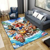 Nami Luffy Zoro Sanji Spausdintas Kilimas Didelis Plotas Kilimas Neslystantis Plaunamas Grindų Kilimėlis Miegamasis Namų Dekoras LXR152 60cmx90cm