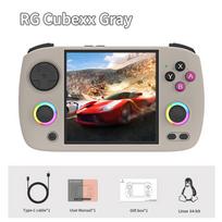 Anbernic RG CubeXX Retro Handheld Game Console 3.95  IPS Screen Linux64-bit 3800mAh Gaming Player Supports HD Out WiliWili Ebook pilka spalva