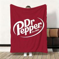 Cherry Drink D-Dr P-Pepper Throw Flannel Fluffy Soft Blanket Warm Skin-Friendly Throw for Sofa Bed Office Nap Winter Size: 75*100cm, Weight: 230 GSM