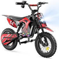 iScooter A14 Vaikams Elektrinis Dviratis Motociklas 36V5.2Ah Baterija 500W Variklis 14 Colių Padangos Su Priekine Ir Galine Dviguba Amortizacija A14 Red raudona