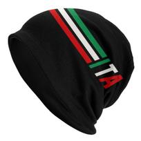 Italy Flag Skullies Beanies Caps Unisex WoUnisex Unisex Streetwear Winter Warm Knit Hat Adult Italy Qatar Bonnet Hats Beanies Hat black