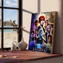 Arcane L-LOL Classic Animation Character Game Movie Sticky Posters Retro Kraft Paper Sticker DIY Room Bar Cafe Art Wall Painting (as the picture,21x30cm No Frame)