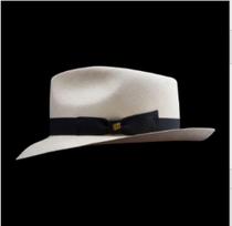 High-end Panama straw hat hot-selling bow flat edge jazz hat papyrus top hat fine hand-woven L（58-60cm） gray