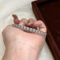 Europe and the United States hot-selling square diamond jewelry single row full diamond bracelet bracelet platina