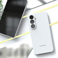 For Samsung Galaxy S26 S25 S24 S23 S22 S21 S20 Case Liquid Silicone Soft-Touch Shell S25 FE S26 Ultra S26 Plus S24FE Full Cover balta