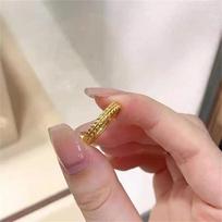 Summer Style Golden Wheat Ear Open Ring for Women - Unique Birthday Gift for Her gray