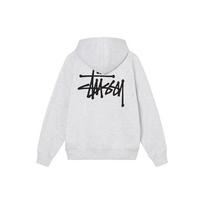 Stussy SS22 Megztinis su gobtuvu, raidžių spaudinys, pagrindinis, su vilnos pamušalu, laisvo kirpimo, Amerikietiškas vintažinis džemperis, Unisex 1924762 M black