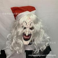 New Soul-Stealing Clown Mask Terrifier mask Horror Christmas Clown cos Murder Mask C Style（With hat includ