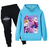 Kids Clothing Sets Hot Selling Kpop Witch Hunt Printed Children's  Hoodie Sweatshirt Set 110 šviesiai mėlyna spalva