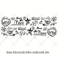 Graffiti Bicycle Frame Stickers | Matte Pvc, Self-Adhesive, High Impact And Wear Resistance,