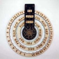 Sieninis Medinis Amžinas Kalendorius Kūrybinga Medinė Sienos Dekoracija Svetainei Medinis Rustiškas Apskritas Sieninis Sukamas Amžinas black
