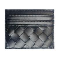 Premium sheepskin woven card bag RFID card cover women's brand multi-card position genuine leather card bag OEM generation Main image length 11x thickness 0.5cmX8.5 width gray