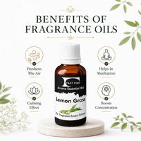 Fast Fine Lemongrass Aroma Diffuser Oil - 50ml | Premium Fragrance Oil for Diffusers, Humidifiers & Air Fresheners | Fresh Citrus Aroma for Home, black