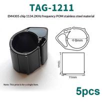 5Pcs 134.2Khz Em4305 Chip Id Rfid Pigeon Ring Tag Hitag Foot Band Racing Tags Abs Waterproof For Tracking Animal Management