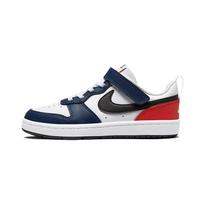 Nike Court Borough Low 2 PS JAV Vaikų sportbačiai Balti Vidurnakčio-Tamsiai mėlyni Juodi DO7447-101 29.5 gray