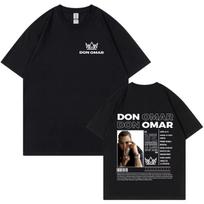 2026 Summer Fashion Trendy Tee Rapper Don Omar Tour Graphics T-shirts Mens Women Hip Hop Tshirts Short-sleeved Plus Size Tops S black