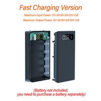 5 Cell 18650 Detachable Solder-Free DIY Power Bank Kit Mobile Power Supply Housing QC PD Fast Charging Support Without Battery geltona