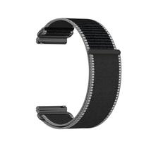 24 mm nailoninis Velcro dirželis, skirtas Garmin Venu X1, su metaline jungtimi, kvėpuojantis, sportinis, keičiamas riešo dirželis 24mm Universal black