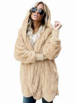 Fast Selling Autumn Winter Fleece Warm Cotton Jacket Long Sleeve Two-Way Anti-Puff Jacket for Women XL abrikosas