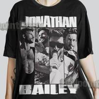 Jonathan Bailey Graphic T-Shirt, 90s Retro Style 100 gray