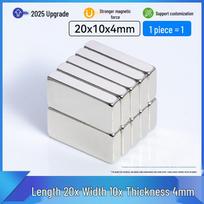 Didelio stiprumo stačiakampis neodimio magnetas N35-52 Katės akies šaldytuvo magnetas 20*10*4 white