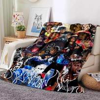 HD Juice WRLD 999 3D Legend Rapper Star Soft Plush Blanket,Flannel Throw Blanket for Living Room Bedroom Picnic Bed Sofa Cover 75x90cm