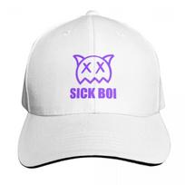 Ren Sick Boi Baseball Cap Strapback Dad Hat Six Panel Structured Crown Sun Protection Upf 50 white