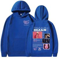 Omar Courtz Primera Musa Album Tour Merch Hoodies Men's Women Fashion Hooded Sweatshirts Hip Hop Oversized Pullovers Streetwear M blue