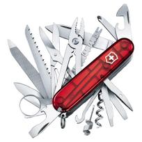 Victorinox Swiss Champ Transparent Red Šveicariškas peilis