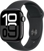 Apple Watch Series 10 GPS 42mm Jet Black Aluminium Case mit Black Sport Band - S/M (MWWE3QF/A)