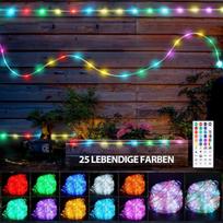 Starryever 40 m led vamzdinės lauko girliandos 400 led lempučių vamzdis lauke šilta balta ir spalvinga 25 spalvų lauko