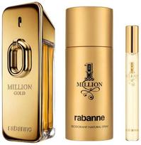 Paco Rabanne Million Gold zestaw woda perfumowana spray 100ml + dezodorant spray 150ml + woda perfumowana spray 10ml | 3349668656776 | 3349668656776