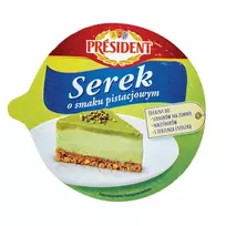 Pistacijų skonio varškės desertas PRESIDENT, 400 g