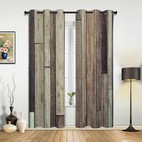 Spalvingos Medinės Lentos Retro Langų Užuolaidos Namų Dekoracija Svetainės Užuolaidos Vaikų Kambario Užuolaidos Cortinas Virtuvei Miegamajam 135W x 185H(cm) x1